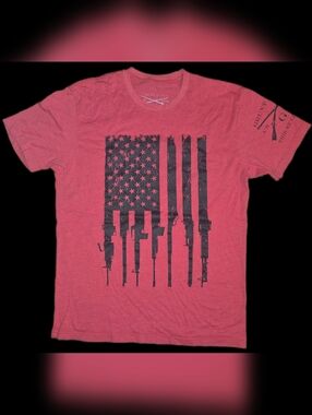 Medium Grunt Style R.E.D. Rifle Flag T-Shirt
